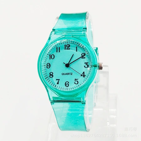 Geneva transparent PVC plastic watch, fresh and cute student plastic watch, lovely and fashionable ladies' quartz watch Geneva transparent PVC plastic watch, fresh and cute student plastic watch, lovely and fashionable ladies' quartz watch